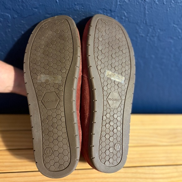 Vionic Maizie Women Size 10 Supportive Slipper Boot Burgundy Port Suede Faux Fur - Picture 6 of 8